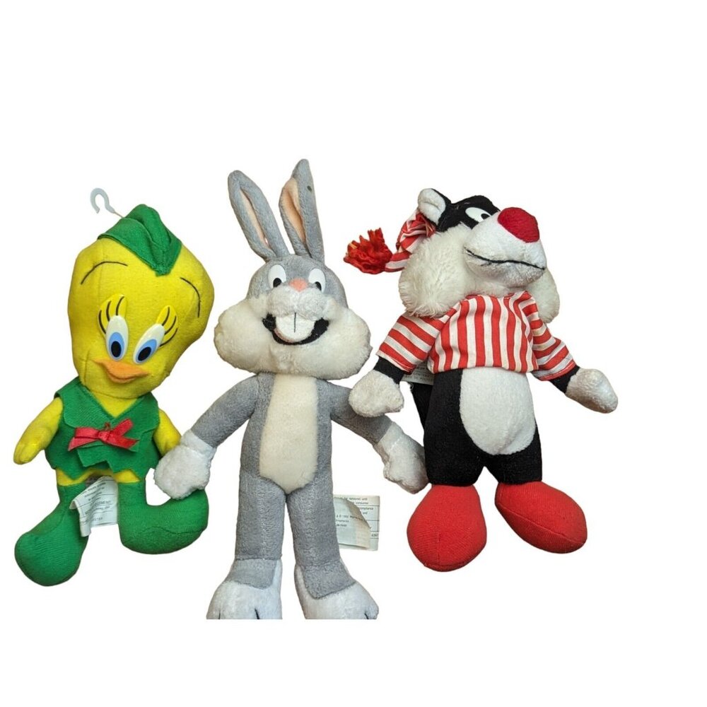 Looney Tunes Bugs Bunny Sylvester Tweedy Bird Christmas Plush